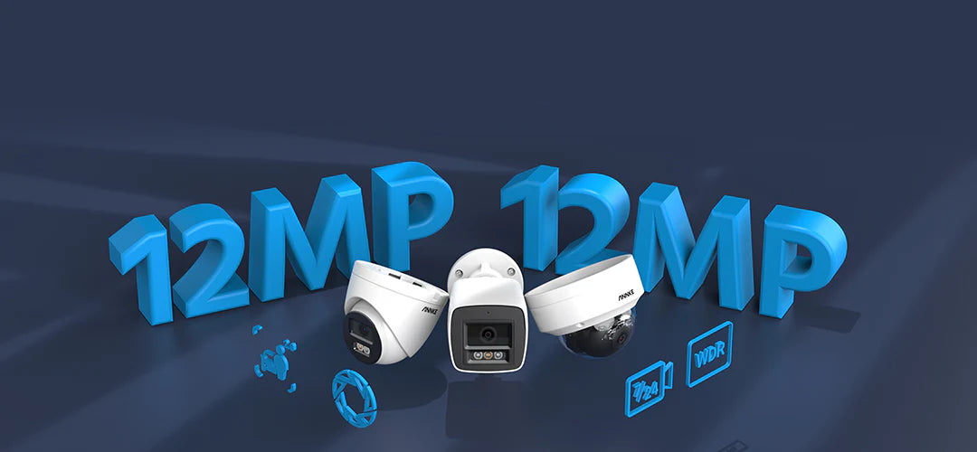 ANNKE H1200 - 4K 12MP 8 Channel 4 Cameras PoE Security System