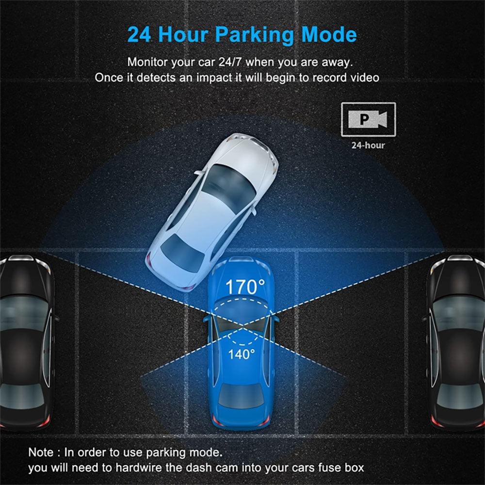 4K Dual Lens Dash Camera – Front & Adjustable Interior Car Camera