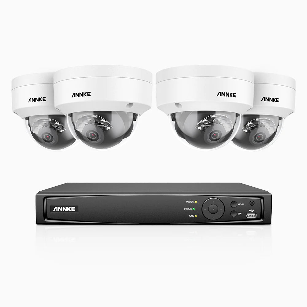 ANNKE H1200 - 4K 12MP 8 Channel 4 Cameras PoE Security System