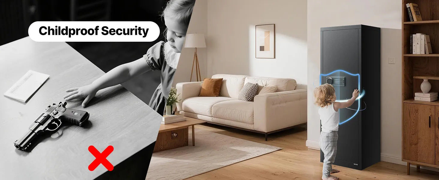 VEVOR -Long Gun Cabinet for Rifles and Pistols