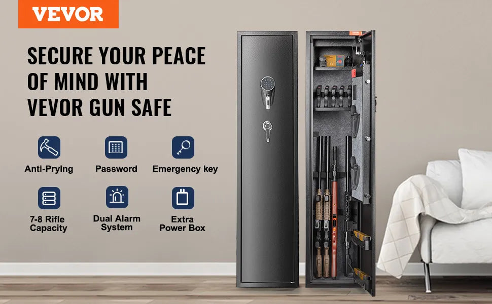 VEVOR - Rifle Safe with Digital Keypad & Lock
