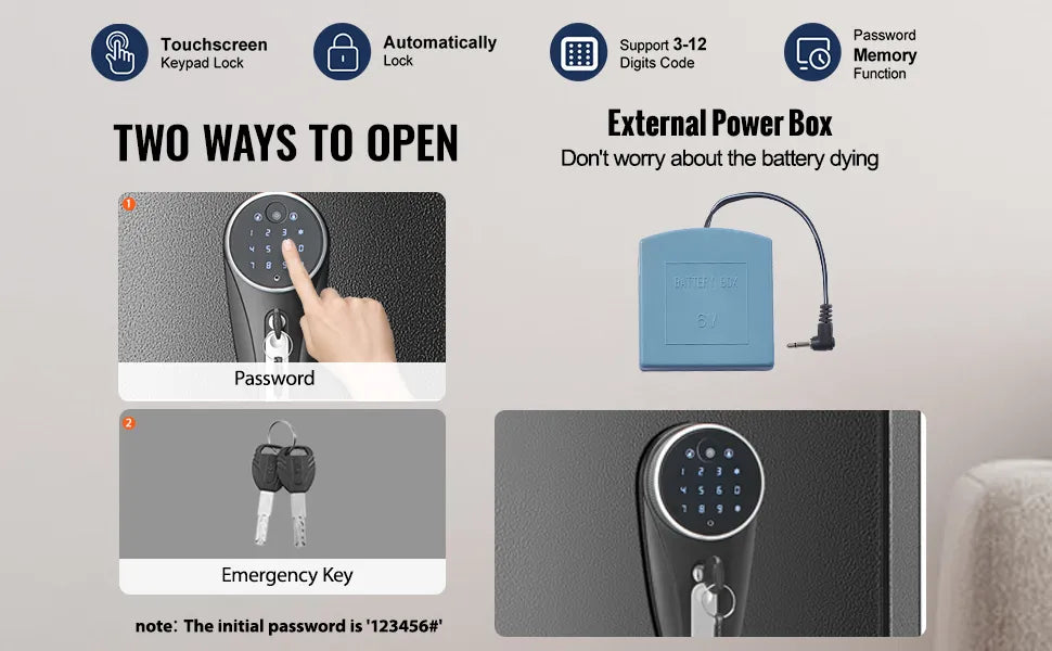 VEVOR - Rifle Safe with Digital Keypad & Lock