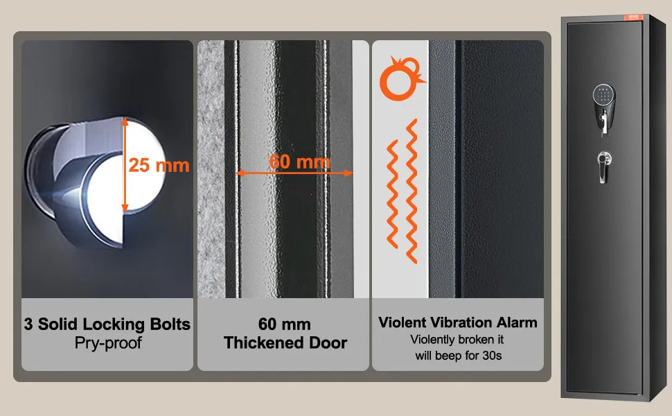 VEVOR - Rifle Safe with Digital Keypad & Lock