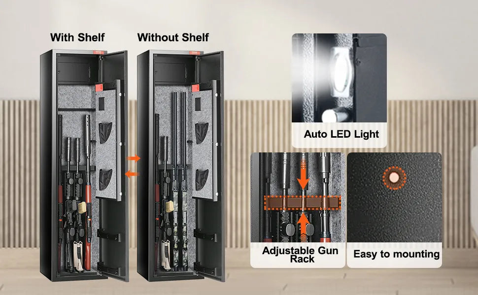 VEVOR - Rifle Safe with Digital Keypad & Lock